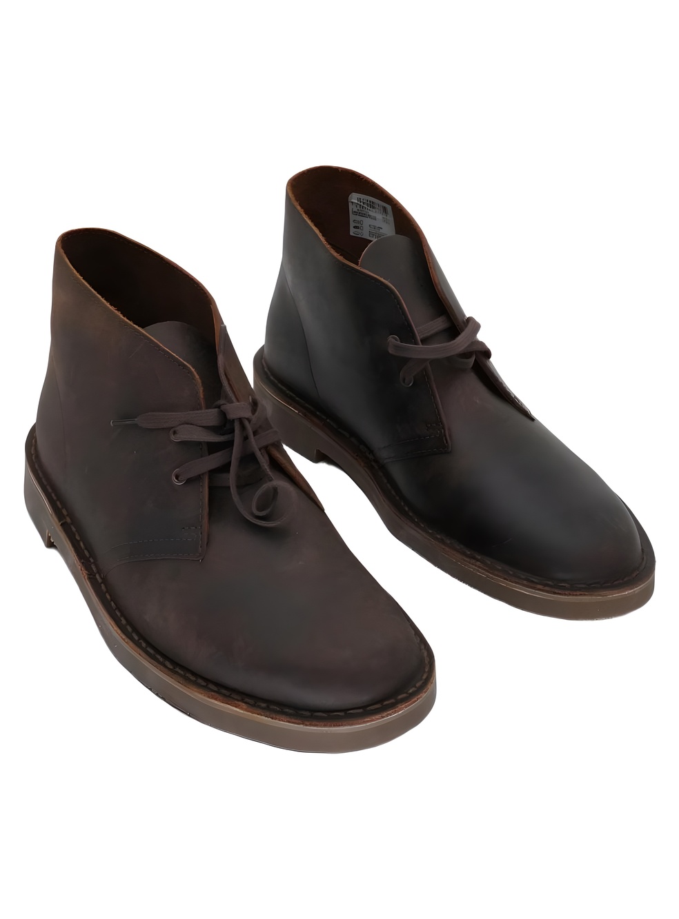 Clarks Collection Mens Shepton Dark Brown Leather Ankle Chukka Boots Size 9M